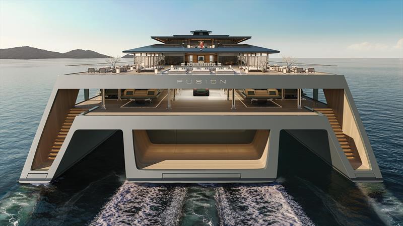 FUSION - 118m trimaran superyacht concept - photo © Sinot Yacht Architecture & Design