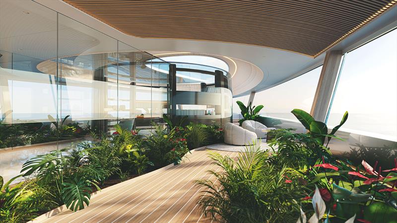 Feadship 115-metre concept design HIVE - Garden - photo © Feadship