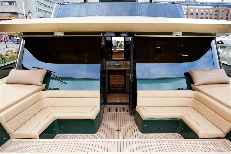 Moon 60 Power Catamaran - Outdoor seating photo copyright S6 Marine taken at  and featuring the Power Cat class