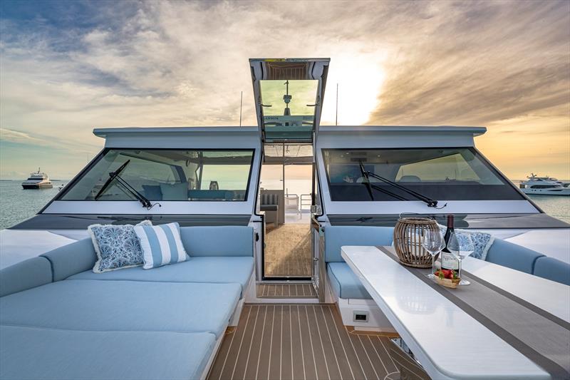 Horizon PC68 - Foredeck photo copyright Horizon Yachts taken at  and featuring the Power Cat class