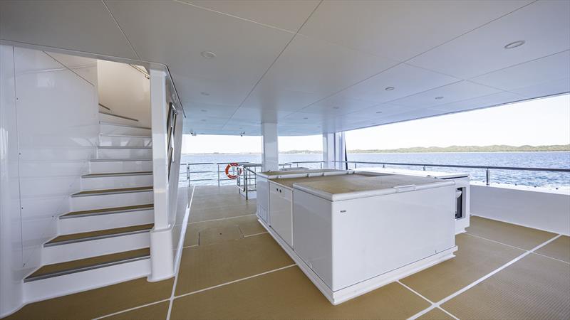 56m M/Y Charley 2 catamaran Explorer / Support Yacht - Main Deck Aft photo copyright Echo Yachts taken at  and featuring the Power Cat class