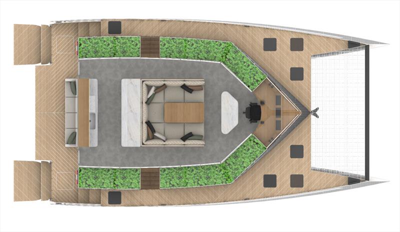 Sphinx floorplan - main level photo copyright Sovereign Ships taken at  and featuring the Power Cat class