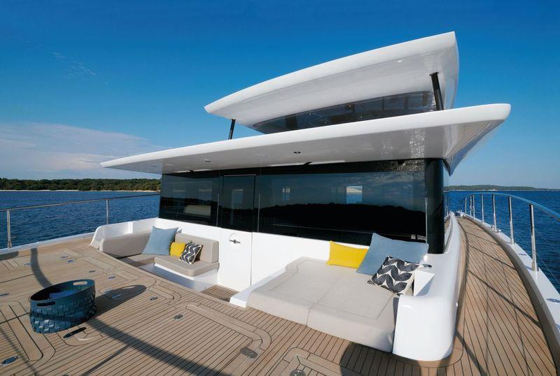 Silent 62 3-Deck solar electric catamaran - Bow lounge photo copyright Massimo Ferrari taken at  and featuring the Power Cat class