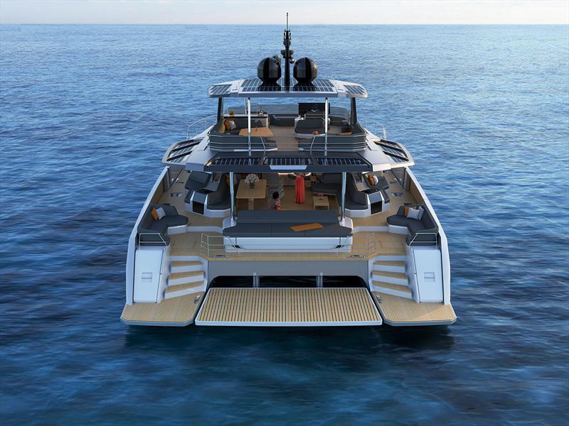 You asked for beam - here it is - Power 80 - photo © Fountaine Pajot