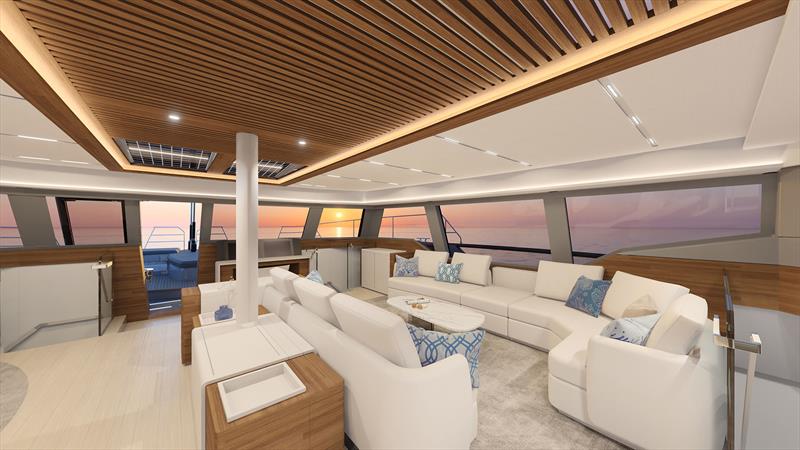 Main deck of the Power 80 - photo © Fountaine Pajot