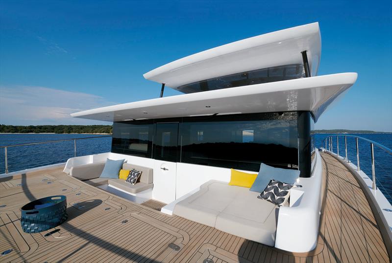 Silent Yachts 62 - Bow lounge photo copyright Silent Yachts taken at  and featuring the Power Cat class