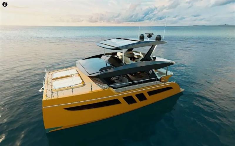 Solar-E 44 Open Flybridge photo copyright Sunpower Yachts International taken at  and featuring the Power Cat class