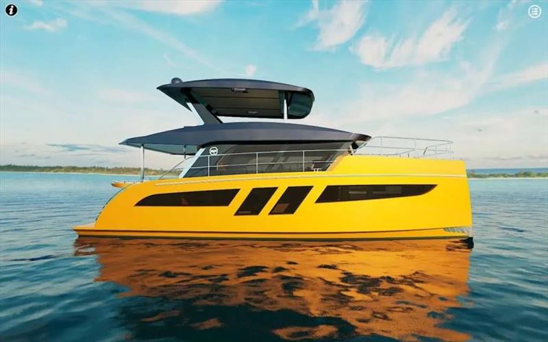 Solar-E 44 Open Flybridge photo copyright Sunpower Yachts International taken at  and featuring the Power Cat class