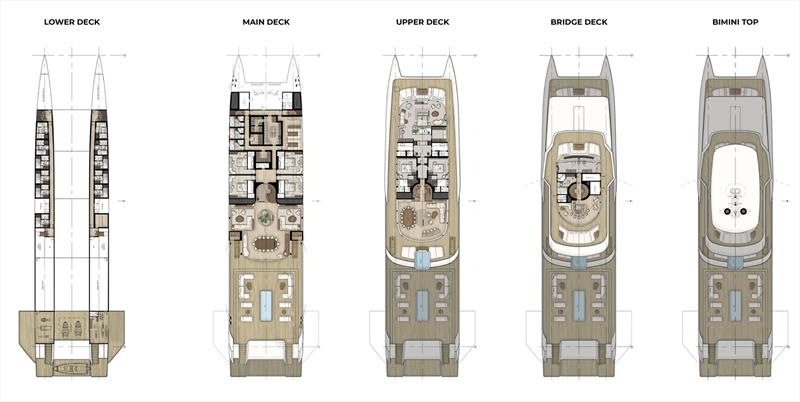 65m Sunreef Explorer - general arrangements - photo © Sunreef Yachts