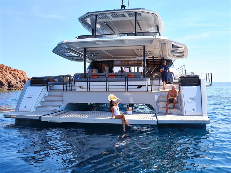 Power 80 photo copyright Nicolas Claris taken at  and featuring the Power Cat class