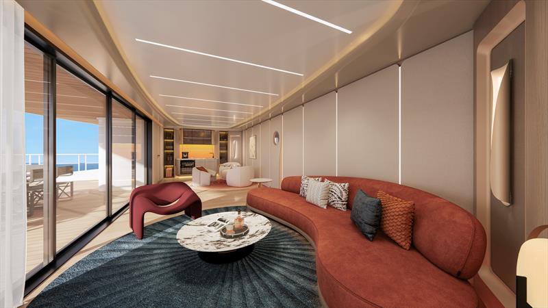 CLC115 - Mid deck lounge photo copyright CL Yachts taken at  and featuring the Power Cat class
