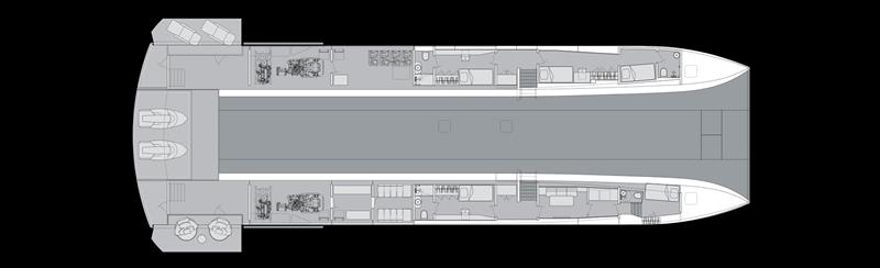 CLC115 - lower deck photo copyright CL Yachts taken at  and featuring the Power Cat class