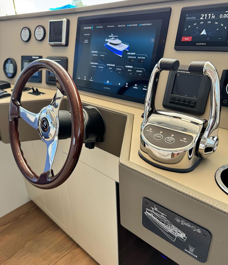 Helm station aboard the GranOcean W60 - photo © GranOcean