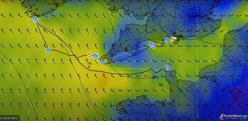 ECMWF Projected course - Sunfast 3600 - Predictwind - Rolex Fastnet Race - July 25, 2025 - photo © Predictwind