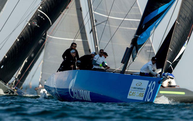 Kirill Frolov at the helm of Bronenosec Sailing Team photo copyright Pedro Martinez / Martinez Studio taken at Porto Montenegro Yacht Club and featuring the RC44 class