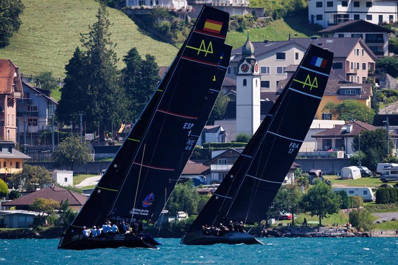 The 44Cup World Championship Brunnen set sail on the dramatic setting of Lake Uri (Lake Lucerne) - 2024 44Cup World Championship photo copyright Nico Martinez / 44Cup taken at  and featuring the RC44 class