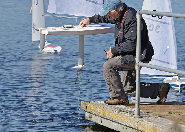 Weeding during the RC Laser Nationals at Poole - photo © Mike Millard