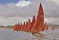 Looe's distinctive Redwing fleet - the class was specifically designed for Looe Bay by the legendary Uffa Fox in 1938 - races across the starting line at one of the twice weekly events held during the summer months © Neil Richardson