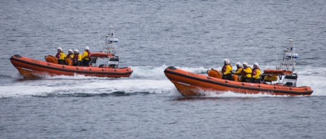 The Shannon was escorted by the Abersoch and Criccieth lifeboats photo copyright Paul Jenkinson taken at Pwllheli Sailing Club and featuring the RIB class