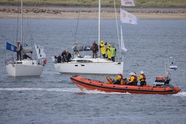 The Shannon was escorted by the Abersoch and Criccieth lifeboats - photo © Paul Jenkinson