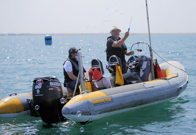 Peter Aitken blowing bubbles during the Wetsuit Outlet and Zhik International Moth World Championship 2023 - photo © Mark Jardine