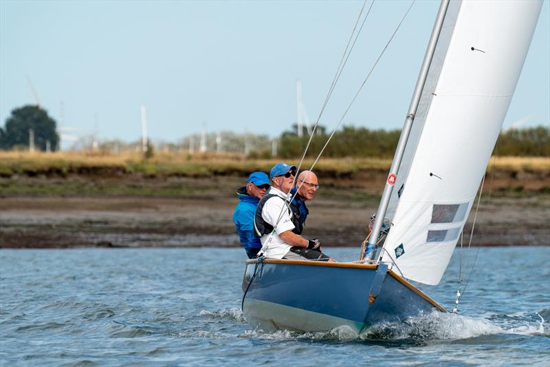 Clive Page, crewed by Graeme Page and Paul Stratton, sailing on Corpo Santo won the first Royal Corinthian One Design daily race during the 6th day of Burnham Week 2024 - photo © Petru Balau Sports Photography / sports.hub47.com