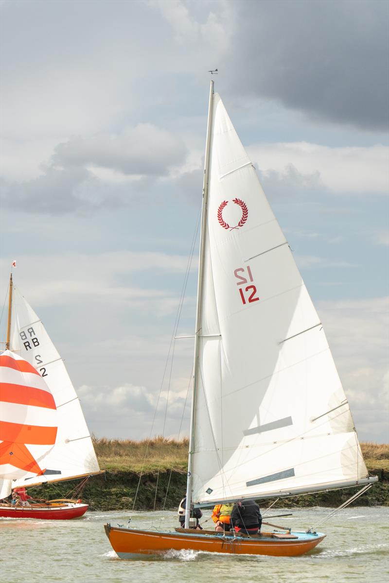 Justin Waples' Cormorant refloated and sailing back to the club on Day 6 of Burnham Week 2025 - photo © Petru Balau Sports Photography / sports.hub47.com