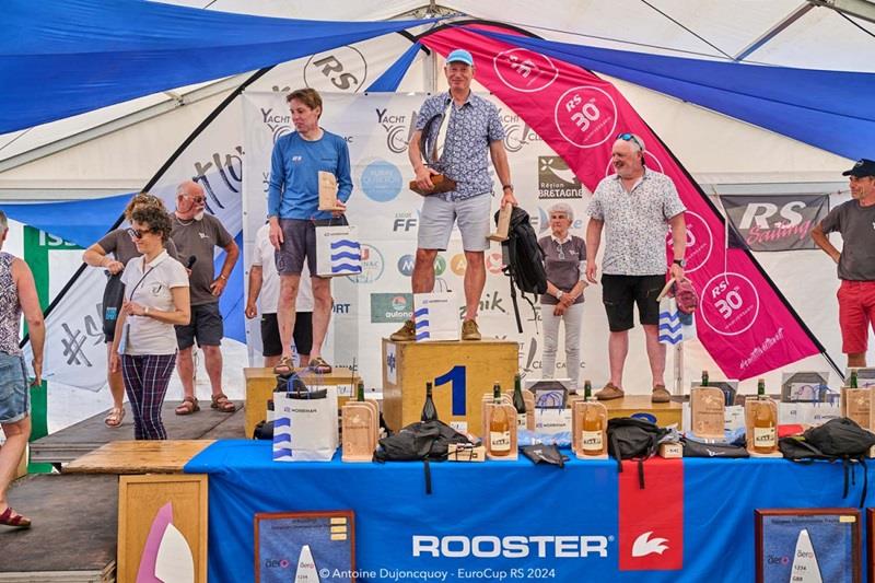 RS100 EuroCup podium photo copyright Antoine Dujoncquoy taken at Yacht Club de Carnac and featuring the RS100 class