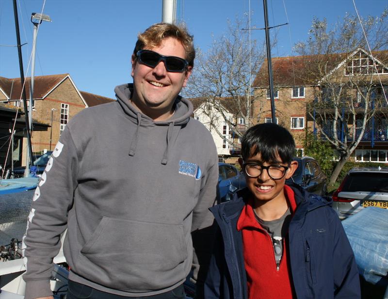 63rd Endeavour Trophy: Topper 4.2 champ Hari Clark (right), and William Whittaker - photo © Sue Pelling