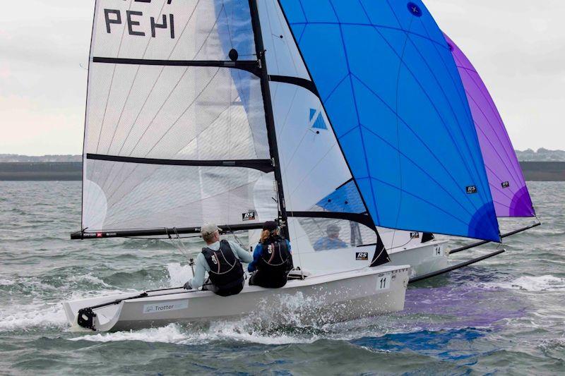 Kevin Podger and Heather Chipperfield on day 3 of the Noble Marine TridentUK RS400 National Championship at South Shields - photo © Tim Olin / www.olinphoto.co.uk