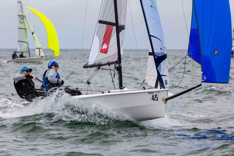 Steve and Sarah Cockerill on day 3 of the Noble Marine TridentUK RS400 National Championship at South Shields - photo © Tim Olin / www.olinphoto.co.uk