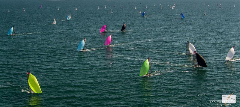 RS800 fleet sail downwind - photo © Alex & David Irwin / www.sportography.tv