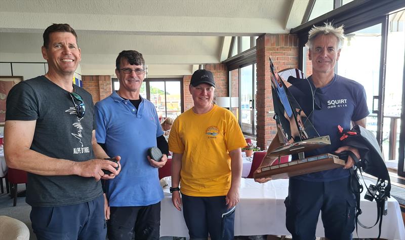 Zhik RS Elite UK Nationals at Hamble, Champions presented at the Prize Giving by Kathryn Clarke from RTYC photo copyright Debbie Jarvis taken at Royal Southern Yacht Club and featuring the RS Elite class