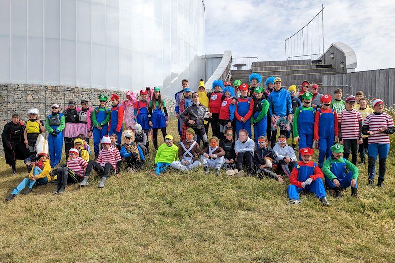 Fancy Dress day at the Rooster RS Feva UK National Championships at Pwllheli photo copyright Dave Wood taken at Plas Heli Welsh National Sailing Academy and featuring the RS Feva class