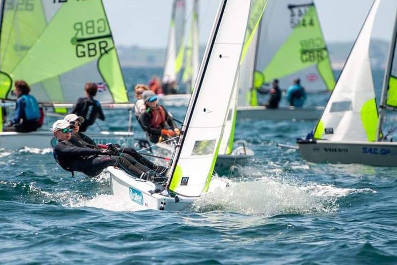 Ben Greenhalgh and Tom Sinfield win the Rooster RS Feva UK National Championships at Pwllheli photo copyright Dave Wood taken at Plas Heli Welsh National Sailing Academy and featuring the RS Feva class