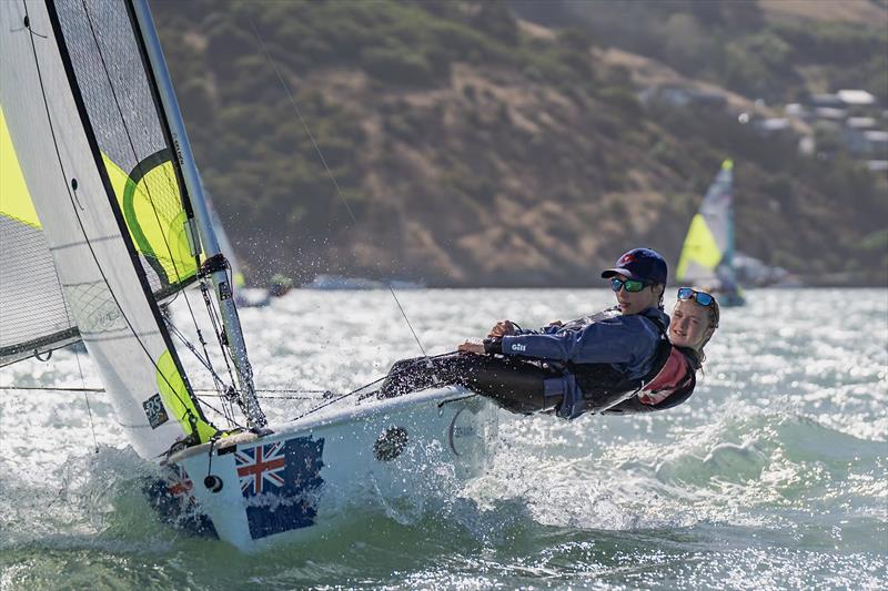 RS Fevas racing in the SailGP Inspire program - Lyttelton - March 22, 2024 photo copyright Justin Mitchell taken at Naval Point Club Lyttelton and featuring the RS Feva class