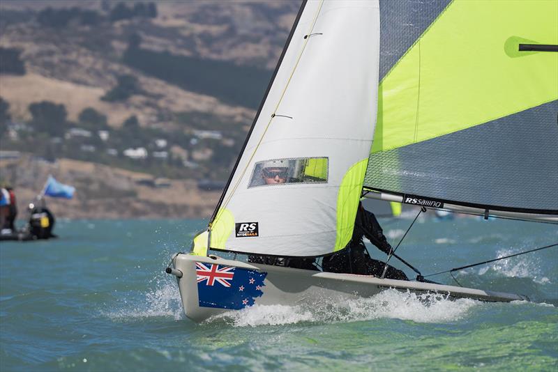 RS Fevas racing in the SailGP Inspire program - Lyttelton - March 22, 2024 photo copyright Justin Mitchell taken at Naval Point Club Lyttelton and featuring the RS Feva class