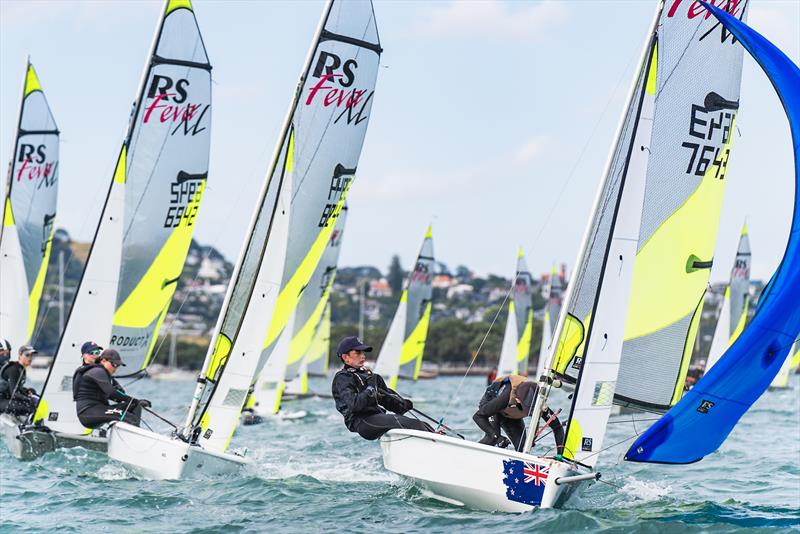 Day 2 - SailGP Inspire- RS Feva - Royal Akarana YC - Jan 18, 2025 - photo © Justin Mitchell www.justinmitchell.co.nz - Instagram: @jl_mitchell_