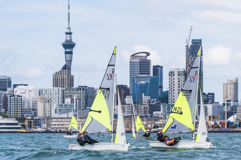 Day 2 - SailGP Inspire- RS Feva - Royal Akarana YC - Jan 18, 2025 - photo © Justin Mitchell www.justinmitchell.co.nz - Instagram: @jl_mitchell_