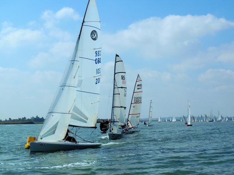 Fast handicap fleet with Phil Newman's K6 at Blackwater SC Club Week 2016 photo copyright Chris Nicholls taken at Blackwater Sailing Club and featuring the K6 class