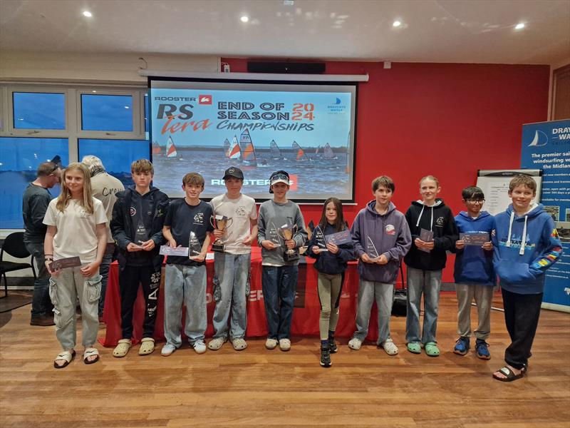 Podium Winners in the Rooster RS Tera End of Season Championships at Draycote Water photo copyright Steve Angell taken at Draycote Water Sailing Club and featuring the RS Tera class