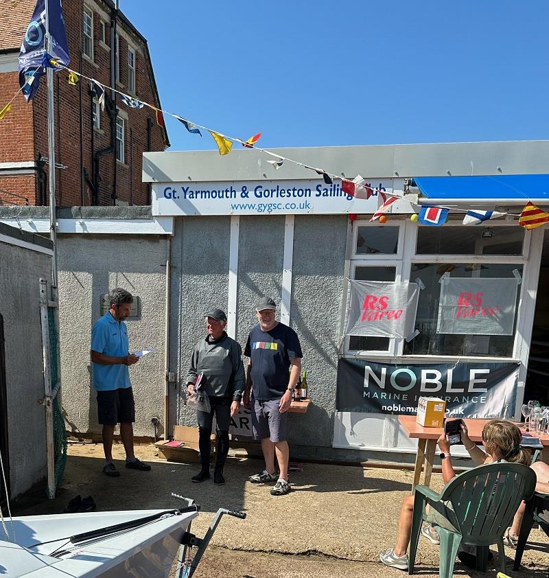4th placed Dave Houghton in the Noble Marine RS Vareo Nationals at Great Yarmouth & Gorleston SC photo copyright GYGSC taken at Great Yarmouth & Gorleston Sailing Club and featuring the RS Vareo class