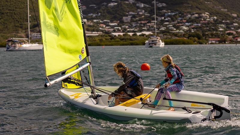 Young sailors take the helm and aspire to be serious racers by competing in the international St. Maarten Regatta's Next Generation Race photo copyright Digital Island taken at Sint Maarten Yacht Club and featuring the RS Zest class