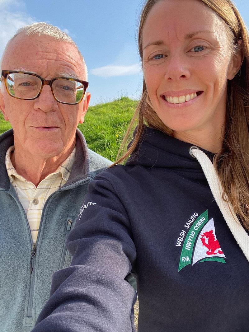 WYA Performance Manager Sarah McGovern with former WYA chair Bob Lowe photo copyright Sarah McGovern taken at RYA Cymru-Wales and featuring the  class