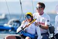 Ellie Aldridge with Stevie Morrison © World Sailing / Lloyd Images