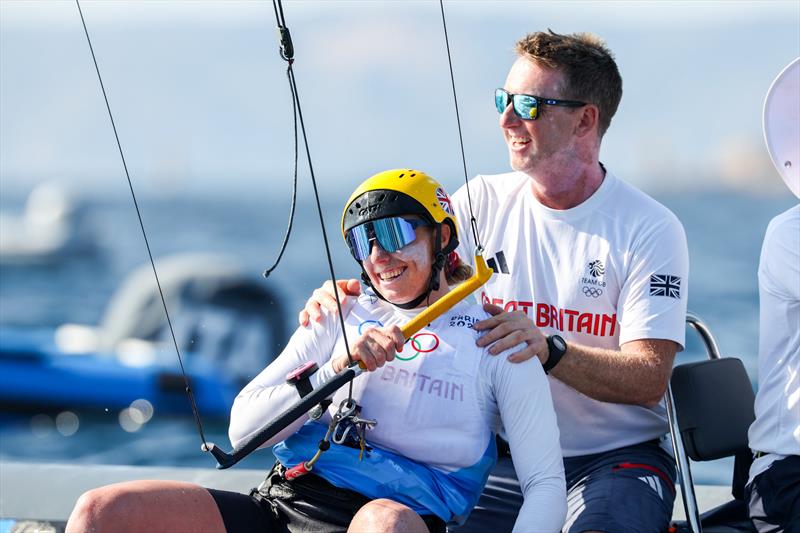 Ellie Aldridge with Stevie Morrison - photo © World Sailing / Lloyd Images