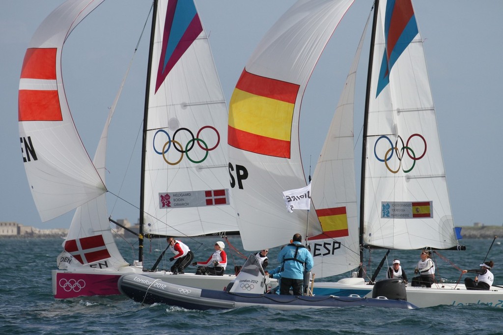  August 4, 2012 - Weymouth, England - Denmark vs Spain - photo © Richard Gladwell www.photosport.co.nz