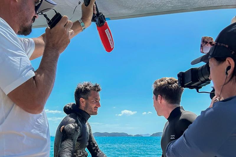 Live Ocean's Blair Tuke is interviewed after diving on his playground in the Bay of Islands and seeing the extent of the Caulerpa invasion photo copyright ONE News taken at Bay of Islands Yacht Club and featuring the  class