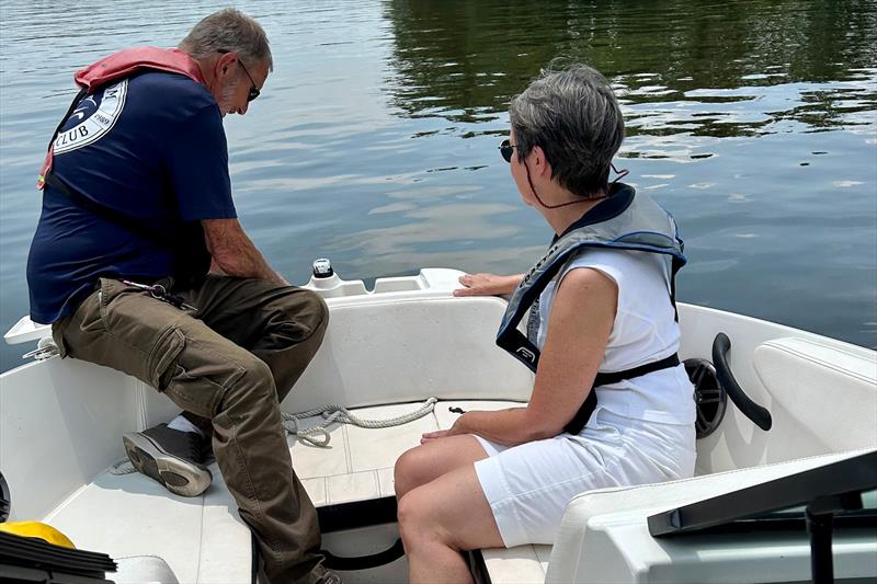 Cpt Rex of Freedom Boat Club Delaware training with a member photo copyright FBC taken at  and featuring the  class