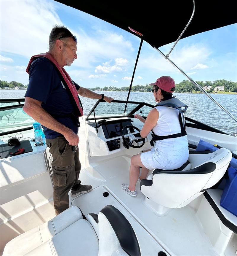 Cpt Rex of Freedom Boat Club Delaware training with a member photo copyright FBC taken at  and featuring the  class